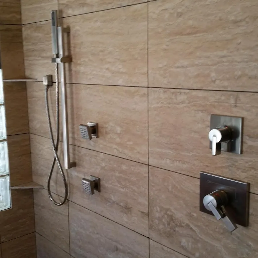 Shower fixture installation for Water Heater Replacement in Calumet